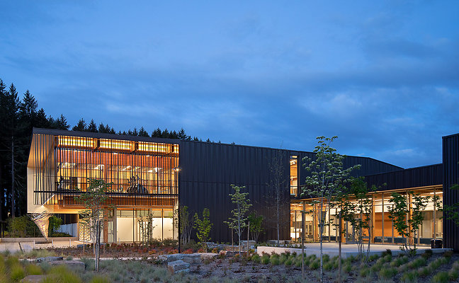 Hillsboro-Hidden-Creek-Community-Center-Exterior-Skin-Night-Opsis-Architecture-Bittermann