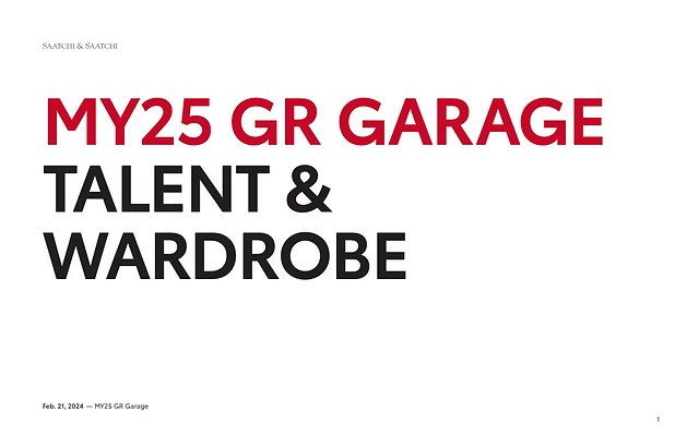 MY25 GR FAMILY TALENT WARDROBE 240221 01 MY25 GR FAMILY TALENT WARDROBE 240221 01